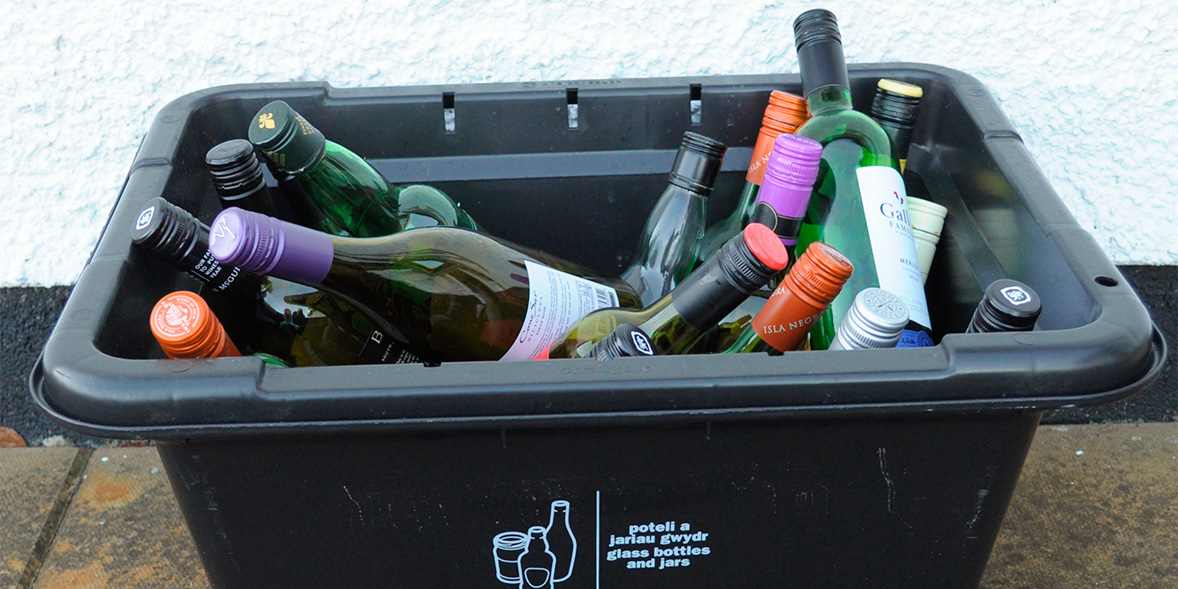 Recycling wine bottles